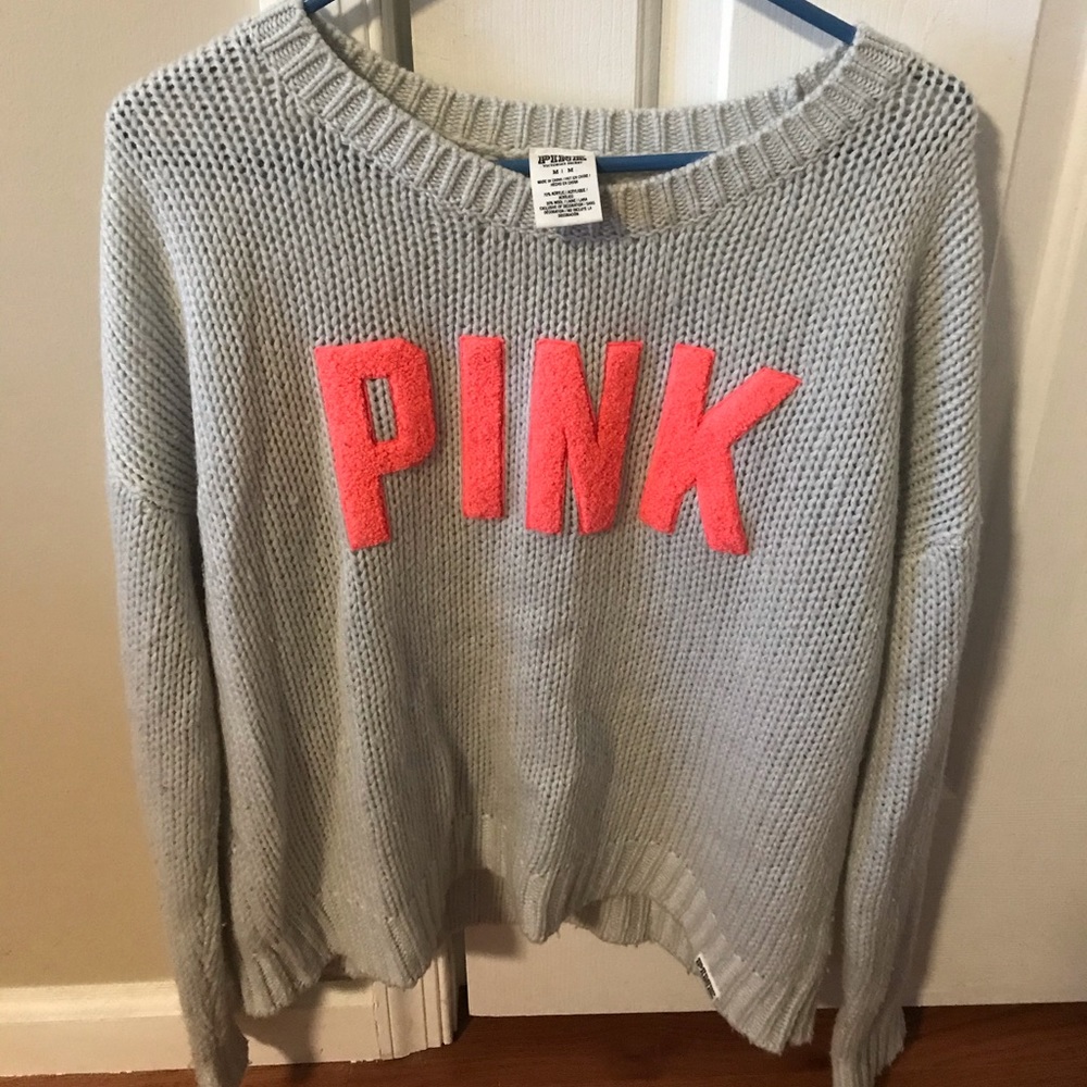 PINK gray sweater
